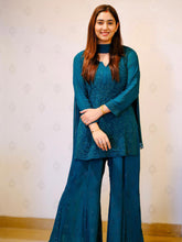 Jade’s Touch Short Chikankari Short Kurta-Sharara Set